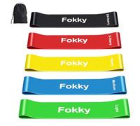 Gomas Elasticas Musculacion, Bandas Elasticas Musculacion Agradables a la Piel con 5 Niveles Ejercicios en Piernas, Gliteos y Brazos, 5 Cintas Elasticas Fitness para Yoga, Pilates, Crossfit, Fuerza