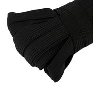 Gomas elasticas musculacion Bandas elásticas Planas Blancas/Negras de 3/4/5/6/8/10MM, Banda Goma elástica for Ropa Boda, Cinta for Costura DIY, Acceso a Cuerda(Black,Width 10mm)