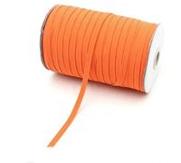 Gomas elasticas musculacion Cinta elástica de 2/5 Yardas y 6mm, Banda Licra con Brillo Alambre Dorado for Recortar Tela for Costura, Accesorios Prendas DIY(Orange Red,5yard)