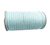 Gomas elasticas musculacion Cinta elástica de 2/5 Yardas y 6mm, Banda Licra con Brillo Alambre Dorado for Recortar Tela for Costura, Accesorios Prendas DIY(Light Blue-1,5yard)
