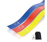 Gomas Elasticas Musculacion (Set de 3), Skin-Friendly Látex 1.5M/2M Bandas Elasticas Musculacion con 3 Niveles de Resistencia, Bandas Elasticas Fitness para Yoga, Pilates, Estiramientos