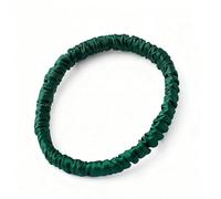 Gomas elásticas para el pelo de seda de morera, 19 mommes, coleteros para el pelo, gomas para el pelo, de seda, invisibobble silk scrunchie para mujer y niña, verde oscuro