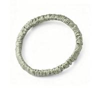 Gomas elásticas para el pelo de seda de morera, 19 mommes, coleteros para el pelo, gomas para el pelo, de seda, invisibobble silk scrunchie para mujer y niña, verde guisante