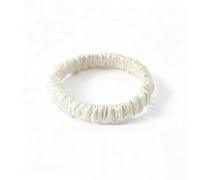 Gomas elásticas para el pelo de seda de morera, 19 mommes, gomas para el pelo, gomas para el pelo, gomas de pelo de seda scrunchies invisibobble silk scrunchie para mujeres y niñas, crema claro