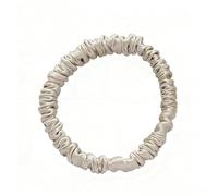 Gomas elásticas para el pelo de seda de morera, 19 mommes, gomas para el pelo, gomas para el pelo, gomas de pelo de seda scrunchies invisibobble silk scrunchie para mujer y niña, beige-gris