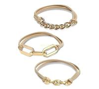 Gomas Elásticas Suaves 3 diademas de metal dorado que lucen increíbles en tu muñeca y cabello.(Gold 3PC)