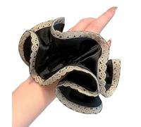 Gomas for el cabello grandes, coleteros for mujer, coleteros for el cabello, 1 pieza de tela floral, lazo, cola de caballo, serpentina, patrón de bordado, banda for el cabello, coleteros elásticos