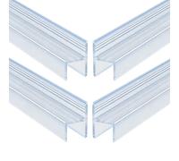 Gomas Mampara Ducha, Sello de Puerta de Vidrio Impermeable a Prueba de Viento, Sello de Mampara de Ducha de PVC Duradero for Separación de Baño Seco y Húmedo(4pcs,8mm/0.31in)