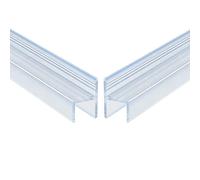 Gomas Mampara Ducha, Sello de Puerta de Vidrio Impermeable a Prueba de Viento, Sello de Mampara de Ducha de PVC Duradero for Separación de Baño Seco y Húmedo(2pcs,12mm/0.47in)