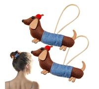 Gomas para el cabello para niñas - 2 Piezas Divertidas Muñequeras De Cola De Caballo Para Mujeres, Gomas De Pelo De Moda De Dibujos Animados | Gomas De Cabello Dachshund Para Niñas Y Do