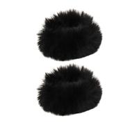 Gomas para el pelo de piel | Juego de 2 gomas de pelo sintético | Bandas suaves | 4,72 pulgadas Chouchou Fourrure | Elastici Capelli Pelliccia | 2 PCS Faux Rabbit Hair Scrunchies | Soporte para