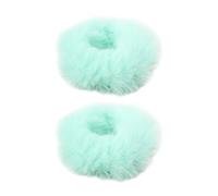 Gomas para el pelo de piel | Juego de 2 gomas de pelo sintético | Bandas suaves | 4,72 pulgadas Chouchou Fourrure | Elastici Capelli Pelliccia | 2 PCS Faux Rabbit Hair Scrunchies | Soporte para