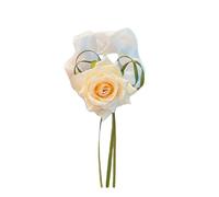 Gomas para el pelo estampadas, Pack de 3 coleteros rosas for el pelo, multicolor, talla A(Beige)