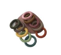 gomas pelo espiral 10 Uds. Banda de goma for niña, tocado, diadema, anillo for el cabello con línea antiteléfono, versión femenina, banda for el cabello, accesorios for el cabello, cuerda(Style-8)