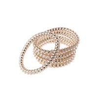 gomas pelo espiral 10 Uds. De goma elástica de Color dorado/plateado for teléfono, bandas for el pelo, coleteros, accesorios for el cabello(Gold)