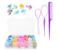 Gomas Pelo Infantiles de Colores, 24 Piezas en Caja