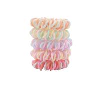 Gomas Pelo Mujer 5 unids/set moda mate sólido cable de teléfono banda elástica for el cabello esmerilado cordón en espiral goma for for la cabeza(Twistbright)