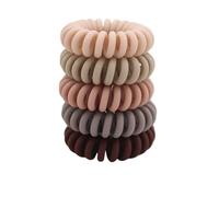 Gomas Pelo Mujer 5 unids/set moda mate sólido cable de teléfono banda elástica for el cabello esmerilado cordón en espiral goma for for la cabeza(Color1mid)