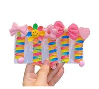 Gomas Pelo Mujer 5 unids/set soporte de cola caballo en forma cable teléfono for niños, corbata pelo colorida, bandas moda for chicas