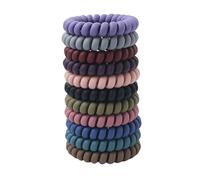 Gomas Pelo Niña 10 unids/set de cuerdas for el cabello for mujer, diademas elásticas en espiral, lazos de silicona for el cabello, accesorios, Línea alámbrica de teléfono for el cabello