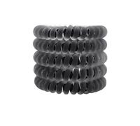 Gomas Pelo Niña 5 unids/set moda mate sólido cable de teléfono banda elástica for el cabello esmerilado cordón en espiral banda de goma for el cabello banda elástica for la cabeza(Blackbig)