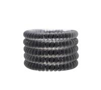 Gomas Pelo Niña 5 unids/set moda mate sólido cable de teléfono banda elástica for el cabello esmerilado cordón en espiral banda de goma for el cabello banda elástica for la cabeza(Blacksmall)