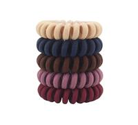 Gomas Pelo Niña 5 unids/set moda mate sólido cable de teléfono banda elástica for el cabello esmerilado cordón en espiral banda de goma for el cabello banda elástica for la cabeza(Cloth5)