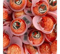 Gomas Rellenas Brain Gummy 50 Uds - Caramelos de Goma con Forma de Cerebro y Relleno Líquido Ácido