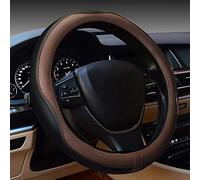 Gomass - Funda para Volante de Coche, Antideslizante, Segura, Suave, Transpirable, Resistente, Gruesa, Integral, Estilo Deportivo (Negro, marrón)