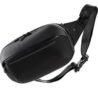 Gomatic Navigator Premium Everyday Sling Bag 1 L - Bolso Bandolera Antirrobo Resistente al Agua, Organizador Tech con RFID, Pasa-Cables, Compartimento Tablet 11″ y Pochette EDC - Negro
