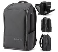Gomatic Travel Pack Expandible 20-30 L - Mochila de Viaje Profesional con Funda para Portátil 15,6″, Antirrobo, 22+ Compartimentos, Resistente al Agua, Ideal Cabina - Negro