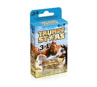 Gomazing TRUMPFSTARS Juego de cartas 3 en 1 de caballos y ponis - Trump Quartett Black Peter - 50 cartas Mega Pack - Juego de cartas de caballos a partir de 6 años - para 2 o más jugadores - Embalaje