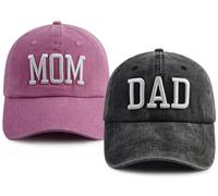 Gomcdlwn 2 sombreros a juego para mamá y papá para mujeres y hombres, regalos para padres primerizos para parejas, gorra de béisbol para papá mamá, regalo de cumpleaños para el día de la madre