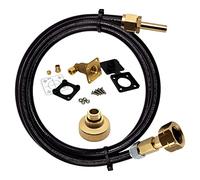 Gomet LPG GPL Juego de recarga de botellas de gas europeas con adaptador de GLP DISH y punto de llenado de válvula de retorno (2 metros)