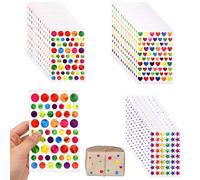 Gomets Colores 2565 Pegatinas Adhesivas con Estrellas, Corazones y Círculos, Stickers Láser Autoadhesivos para Recompensas Escolares, Manualidades y Scrapbooking