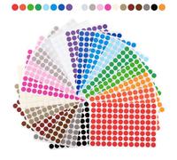 Gomets Colores Surtidos Pegatinas Redondas 1920 Piezas 15mm Pegatinas Redondo Adhesivos Codificación Redondas Etiquetas para Hogar, Aula, Almacén, Oficina, 20 Colores