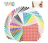 Gomets Colores Surtidos Pegatinas Redondas 4000 Piezas 10mm Pegatinas Redondo Adhesivos Codificación Redondas Etiquetas para Hogar, Aula, Almacén, Oficina, 16 Colores
