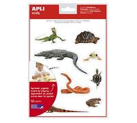 Gomets Temáticos Fotográficos Reptiles y Anfibios 12 hojas Apli 17633