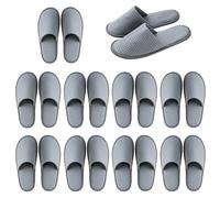 GOMETY 10 pares de zapatillas de casa de invitados, zapatillas de hotel, pantuflas para hombre, pantuflas para invitados, juego de pantuflas lavables, antideslizantes, unisex, zapatillas de cabaña