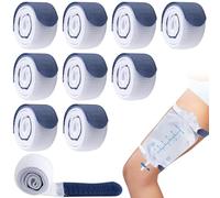 GOMETY 10 Piezas Correas de Fijación para Bolsas de Orina: Cintas Ajustables de Velcro, para Catéteres y Bolsas Urinarias, Estabilidad y Seguridad (2.5cm*60cm)