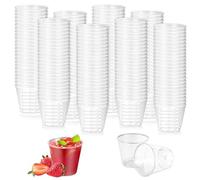 GOMETY 1000 vasos de chupito de plástico 2 cl/20 ml, vasos de chupito reutilizables de plástico transparente, sin BPA, vasos de plástico para fiestas, bodas, cumpleaños, degustaciones, fiestas de