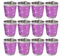 GOMETY 12 vasos de chupito para colgar, de acero inoxidable de 30 ml, vasos de chupito con cadena, vasos de chupito JGA reutilizables, vasos de metal para bodas, catas de vino, despedidas de soltera,