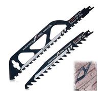 GOMETY 2 hojas de sierra de sable, metal duro, para hormigón celular, madera y ladrillo, compatible con Makita Dewalt Bosch