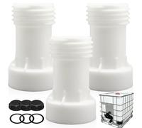 GOMETY 2 unidades S60 x 6 IBC Extensión Espaciador Adaptador, IBC Depósito Accesorios Rosca gruesa, Accesorios IBC Container Accesorios, Espaciador S60x6, 1000 litros Depósito de Agua Accesorios - 2