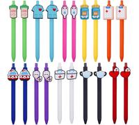 GOMETY 20 bolígrafos de enfermera, divertidos bolígrafos de tinta negra para mujeres, bolígrafos retráctiles, regalos para enfermeras, bolígrafos de agradecimiento para médicos, asistentes médicos