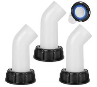 GOMETY 3 unidades IBC Tapón de desagüe para tanque de agua, accesorios IBC, boquilla de salida de 60 mm, rosca interior, boquilla para tubo de salida de tanque muerto, adaptador de extensión