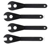 GOMETY 4 llaves cónicas, 15/16/17/18 mm, juego de herramientas, cono de acero al carbono, removedor de acero al carbono, llave cónica multifuncional para reparación de bicicletas