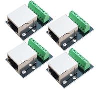 GOMETY 4 piezas RJ45 Ethernet Breakout, adaptador de terminales de tornillo, 2,54 mm Pitch 8 pines RJ45 conexión roscada CCTV/DVR Ethernet conector
