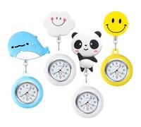 GOMETY 4 relojes de enfermera, lindos relojes de enfermera, retráctiles, relojes de bolsillo para enfermeras, relojes con puntero brillante para médicos, cuidadores, estudiantes, mujeres y hombres