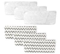 GOMETY 6 fundas de repuesto para limpiador de vapor Vileda Steam XXL/Plus, lavable y reutilizable, compatible con microfibra Vileda Steam XXL para todo tipo de suelos, color blanco y gris